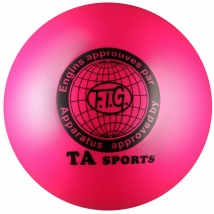 Мяч для художественной гимнастики металлик 400 г I-2 19 см Розовый